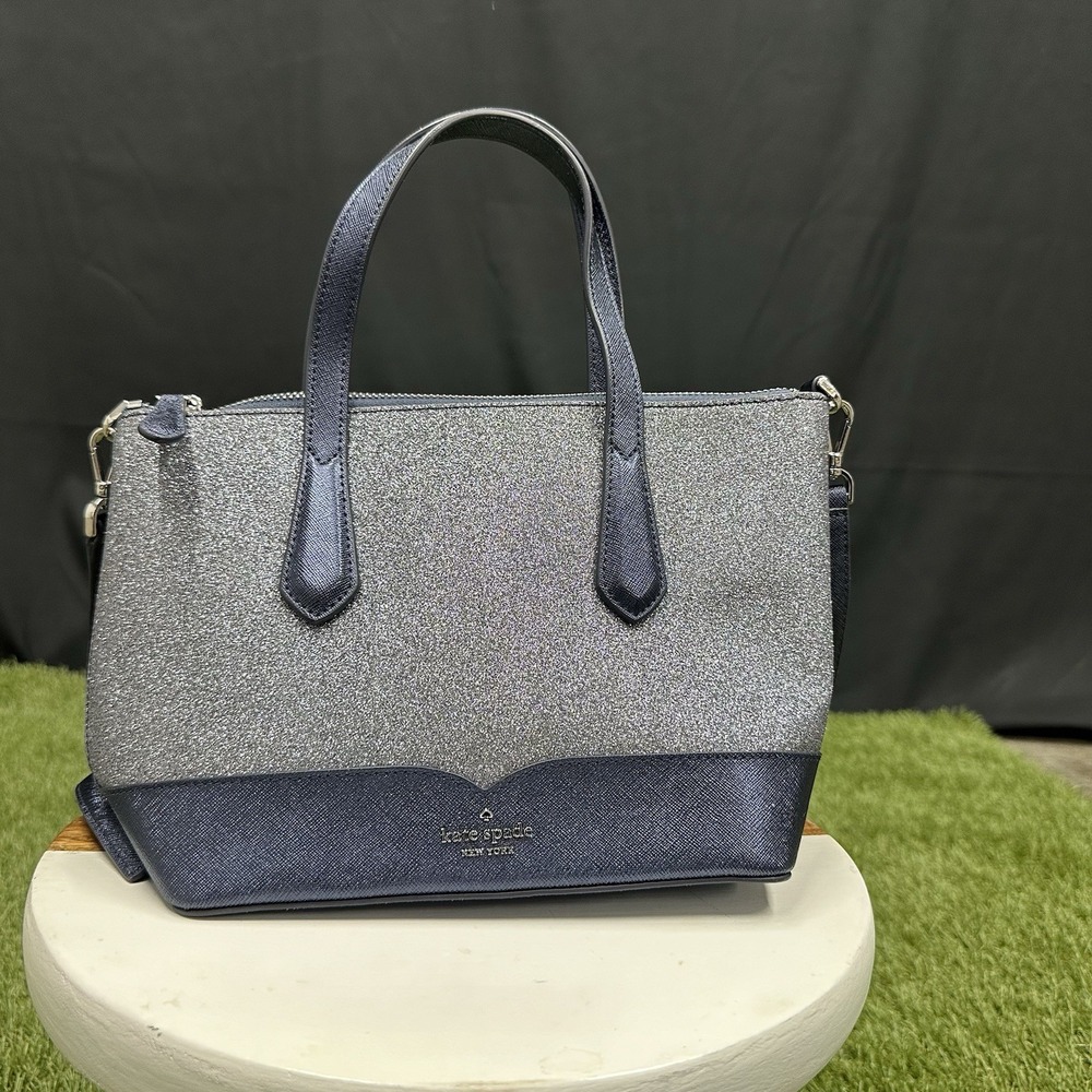 Kate Spade New York Lola Glitter‎ Small Satchel Dusk Navy
